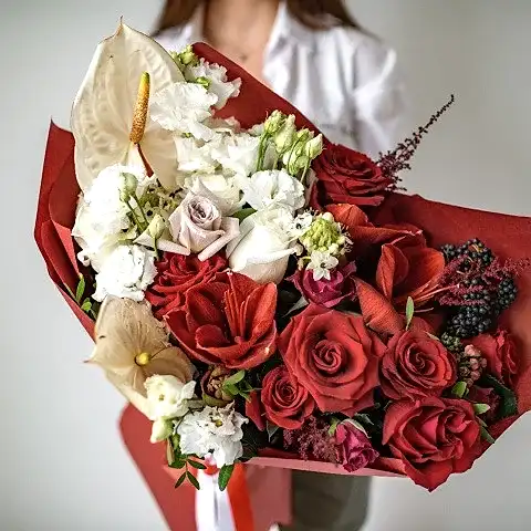 send flowers bouquet side