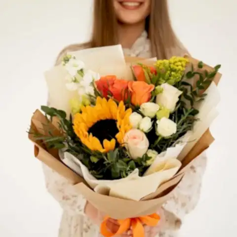 send flower bouquet side