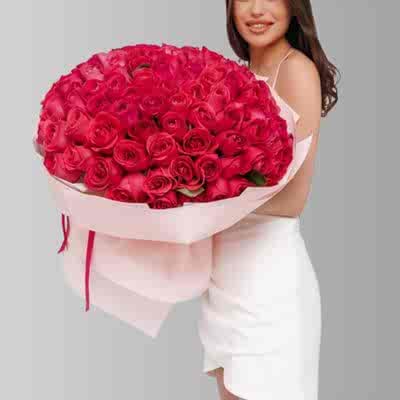 101 red rose bouquet delivery in istanbul